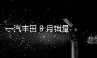 一汽豐田 9 月銷量 74112 輛同比增長約 1%，新款亞洲龍 11729 輛