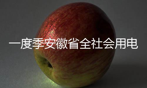 一度季安徽省全社會用電量732.0億千瓦時 同比增長3.4 %