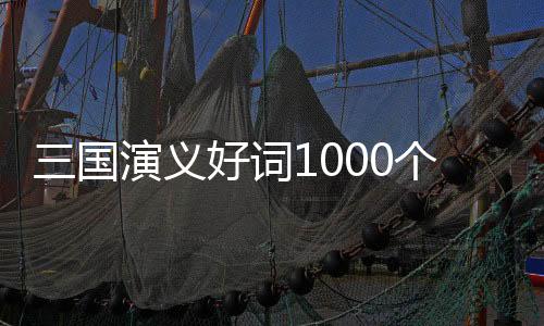 三國演義好詞1000個（三國演義好詞）