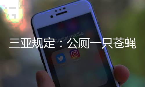 三亞規(guī)定：公廁一只蒼蠅都不許有