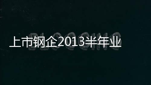 上市鋼企2013半年業(yè)績(jī)亮眼