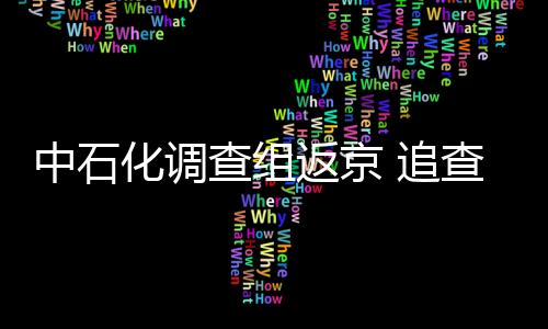 中石化調(diào)查組返京 追查泄密者