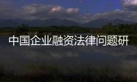 中國企業(yè)融資法律問題研究(關(guān)于中國企業(yè)融資法律問題研究簡述)