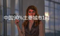 中國90%主要城市1月房地產成交面積下跌