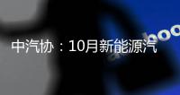 中汽協：10月新能源汽車銷量95.6萬輛，同比增長33.5%