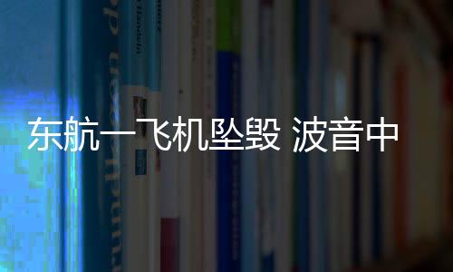 東航一飛機(jī)墜毀 波音中國(guó)回應(yīng)：正在收集更多信息