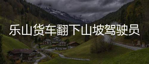 樂山貨車翻下山坡駕駛員受傷被困（消防員冒雨救援）