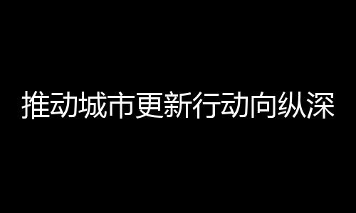 推動城市更新行動向縱深發展