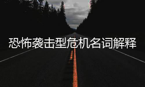 恐怖襲擊型危機名詞解釋（危機名詞解釋）