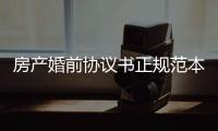 房產婚前協議書正規范本（婚前房產協議書范本）