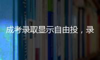 成考錄取顯示自由投，錄取顯示自由可投代表什么意思