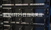 截至6月25日當(dāng)周美豆優(yōu)良率為51%，去年同期為65%