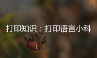 打印知識：打印語言小科普