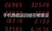 手機隱藏返回鍵在哪里設置怎么調出來？手機隱藏返回鍵在哪里找？