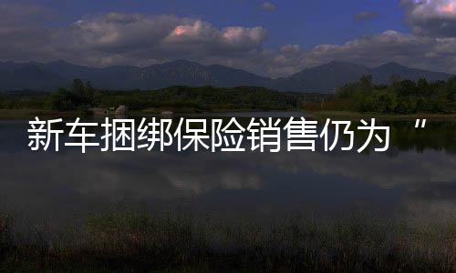 新車捆綁保險銷售仍為“潛規則”