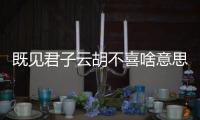 既見君子云胡不喜啥意思（既見君子 云胡不喜是什么意思）