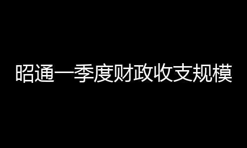 昭通一季度財(cái)政收支規(guī)模位居全省前列