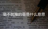 毫不猶豫的毫是什么意思（亳不猶豫的意思）