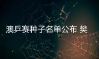 澳乒賽種子名單公布 樊振東陳夢為單打頭號種子