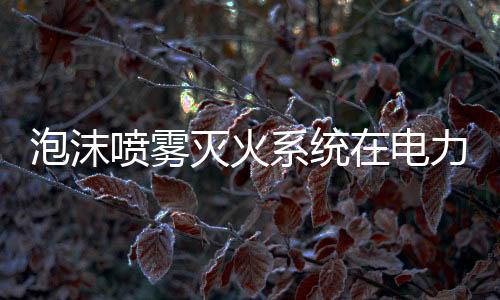 泡沫噴霧滅火系統在電力系統上的應用