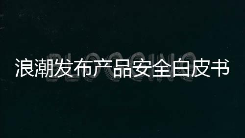 浪潮發布產品安全白皮書 共建安全可信賴的算力基礎設施