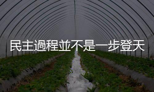 民主過程並不是一步登天｜天下雜誌