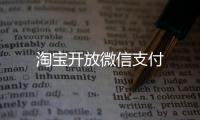 淘寶開放微信支付