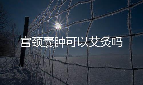 宮頸囊腫可以艾灸嗎