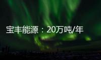 寶豐能源：20萬噸/年苯乙烯項目8月2日已投料試車