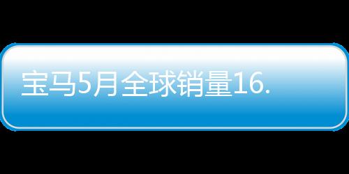 寶馬5月全球銷量16.8萬 在華增長7.5%