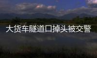 大貨車隧道口掉頭被交警攔截 欲駛離逃避處罰