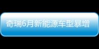 奇瑞6月新能源車型暴增245% 2款新車上市