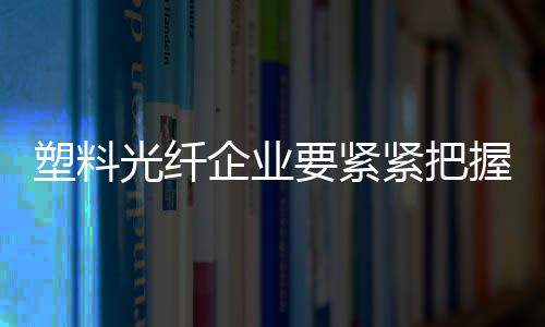 塑料光纖企業要緊緊把握發展機遇 實現發展壯大