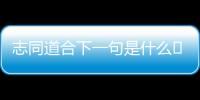 志同道合下一句是什么	 志同道合的意思