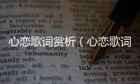 心戀歌詞賞析（心戀歌詞）