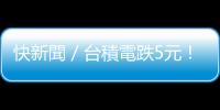 快新聞／臺積電跌5元！ 臺股早盤跌逾百點失守16800點