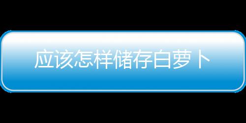 應該怎樣儲存白蘿卜