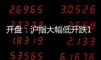 開盤：滬指大幅低開跌1.8% 資源股地產股暴跌