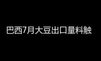 巴西7月大豆出口量料觸及1045萬(wàn)噸，去年同期為700萬(wàn)噸