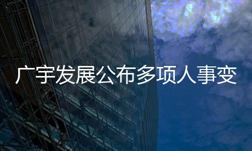 廣宇發展公布多項人事變動 王科獲任董事長、王曉獲任總經理