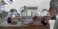 廣西方言傻子怎么說