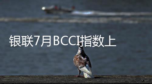 銀聯(lián)7月BCCI指數(shù)上漲 顯示消費意愿回升