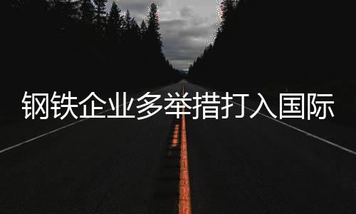 鋼鐵企業(yè)多舉措打入國際市場