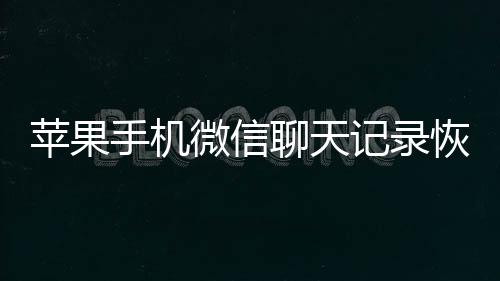 蘋果手機微信聊天記錄恢復(蘋果手機微信聊天記錄)