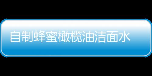 自制蜂蜜橄欖油潔面水 滋潤補水