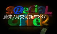 蔚來7月交付新車837輛 8月將迎來強勁增長