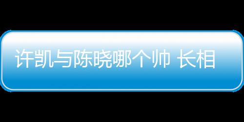 許凱與陳曉哪個帥 長相相似的兩個人口碑完全不同