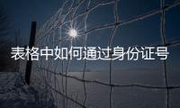 表格中如何通過身份證號提取籍貫（excel身份證號碼提取籍貫）