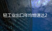 輕工業(yè)出口年均增速達(dá)25.6%