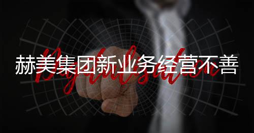 赫美集團新業(yè)務經(jīng)營不善 棄阿瑪尼業(yè)務解困